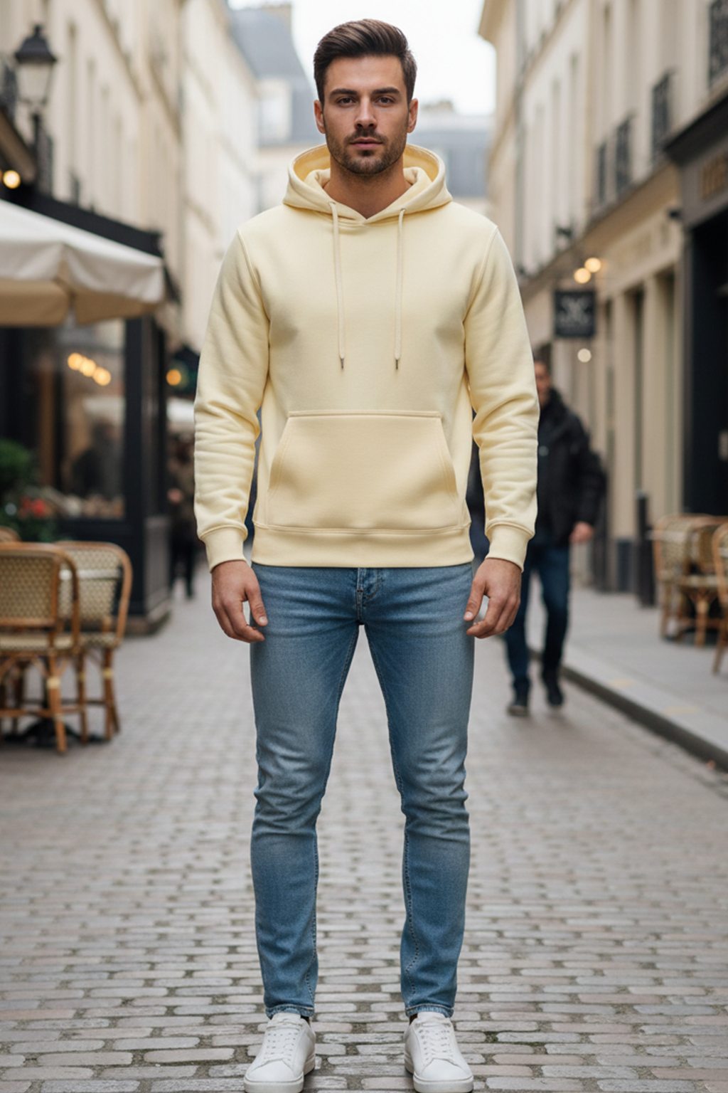 Felpa con Cappuccio | Riccardo – Bianco Guscio d’Uovo