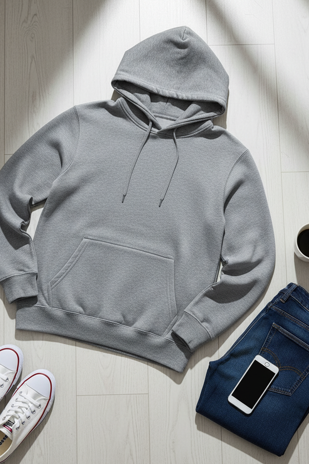 Felpa con Cappuccio | Lorenzo – Grigio