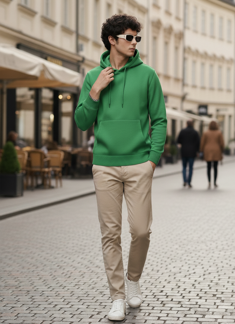 Felpa con Cappuccio | Davide – Verde