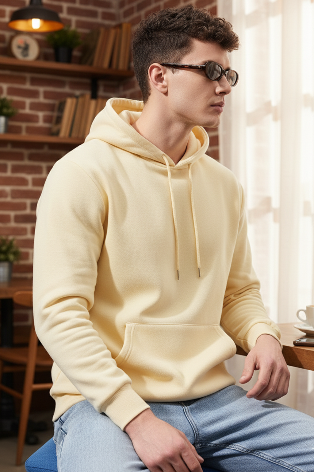 Felpa con Cappuccio | Riccardo – Bianco Guscio d’Uovo