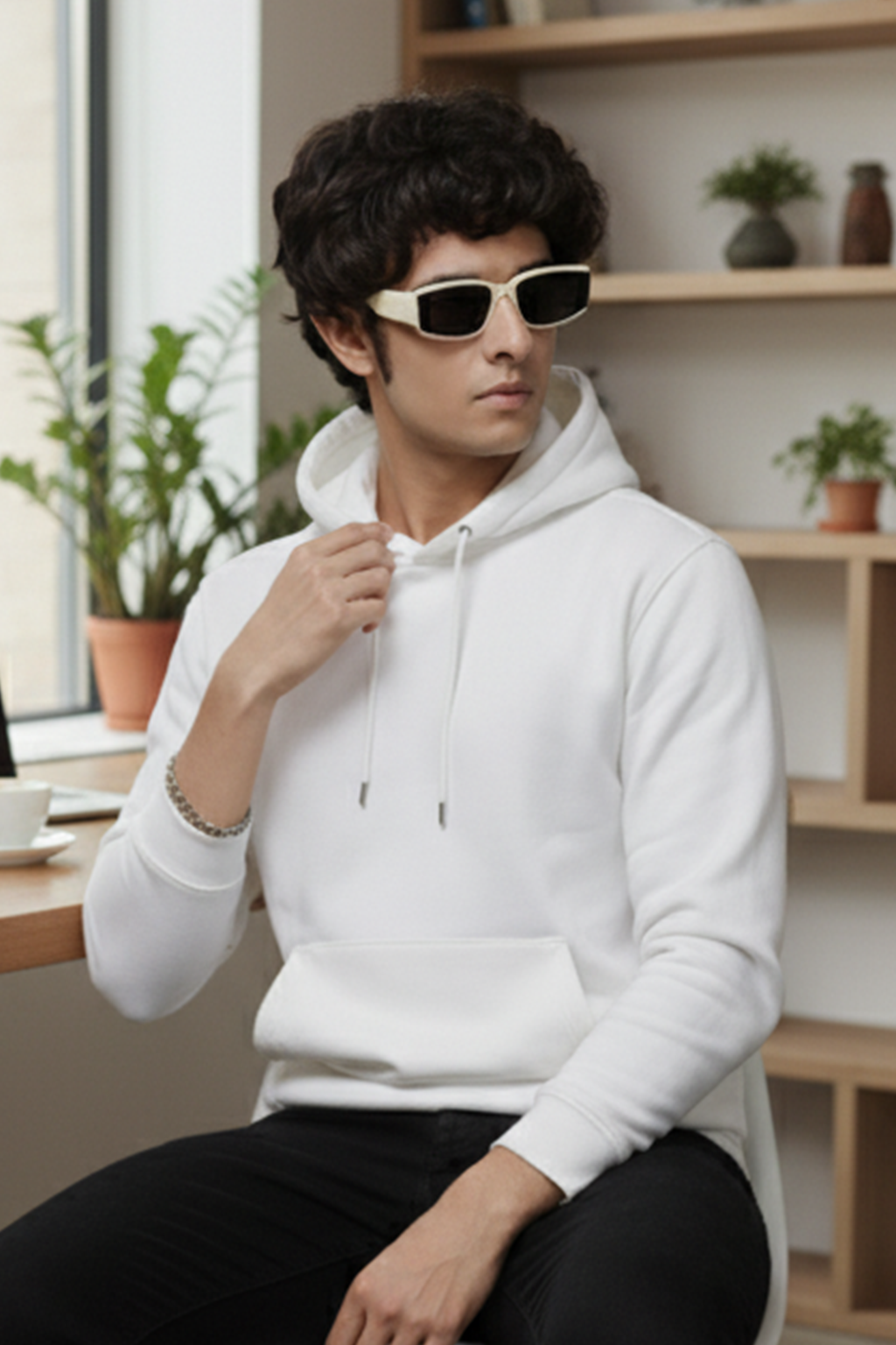 Felpa con Cappuccio | Alessandro – Bianco