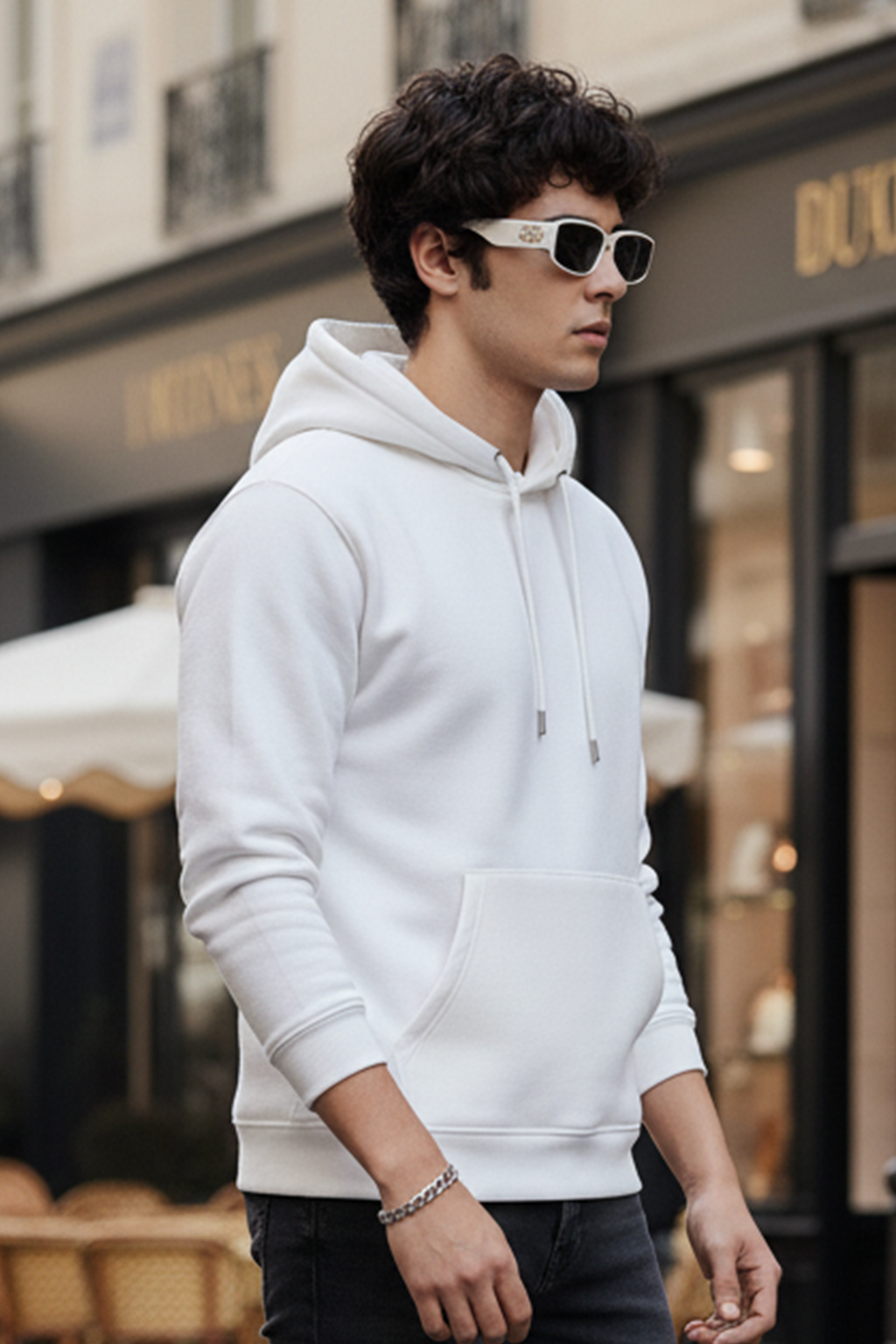 Felpa con Cappuccio | Alessandro – Bianco