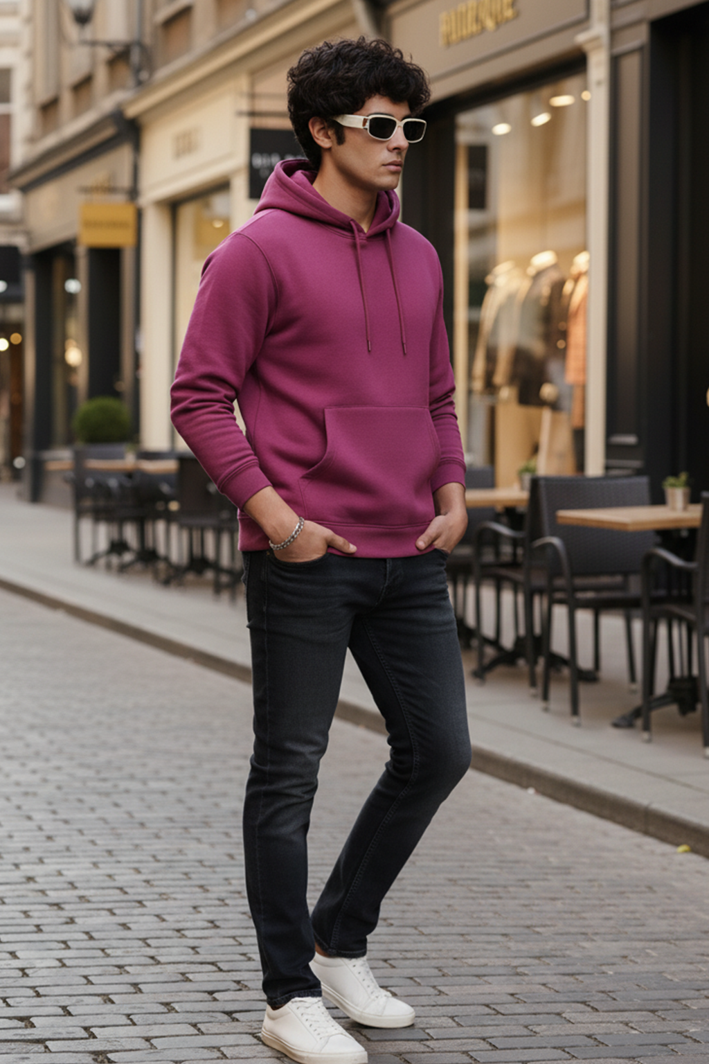 Felpa con Cappuccio | Matteo – Rosa Shocking