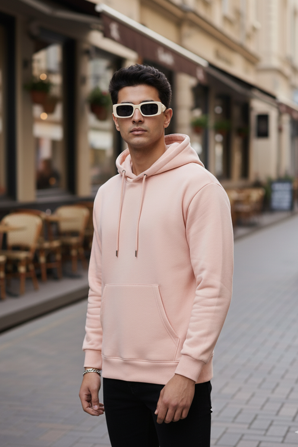 Felpa con Cappuccio | Sofia – Rosa Cipria