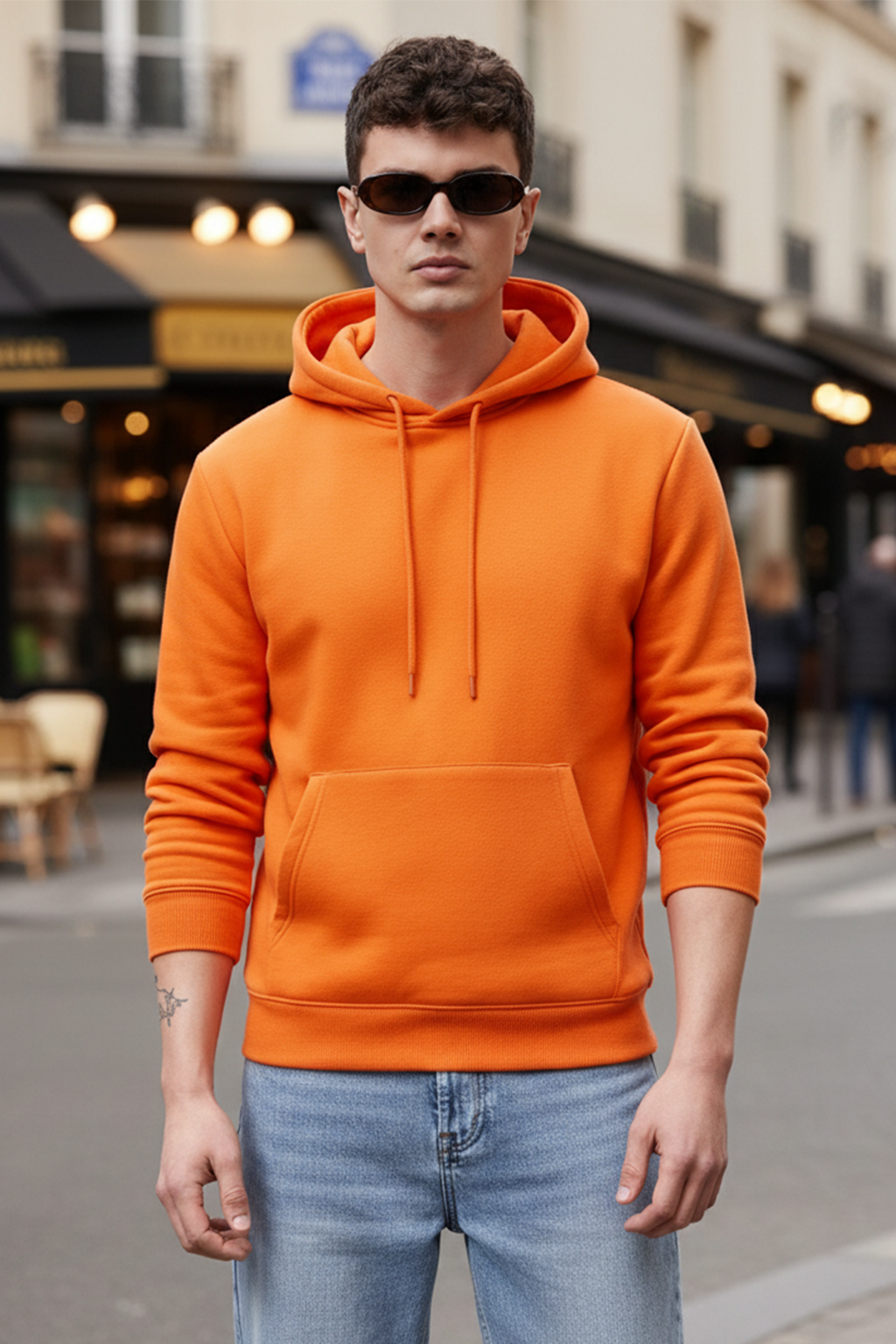 Felpa con Cappuccio | Marco – Arancione Mandarino