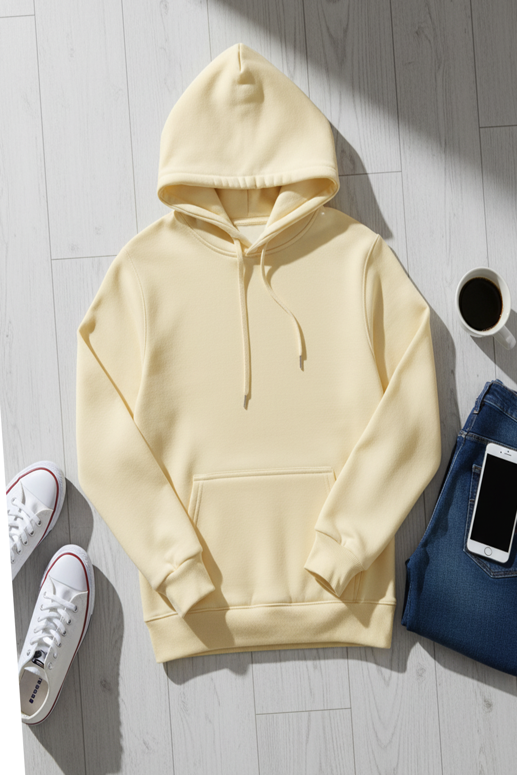 Felpa con Cappuccio | Riccardo – Bianco Guscio d’Uovo