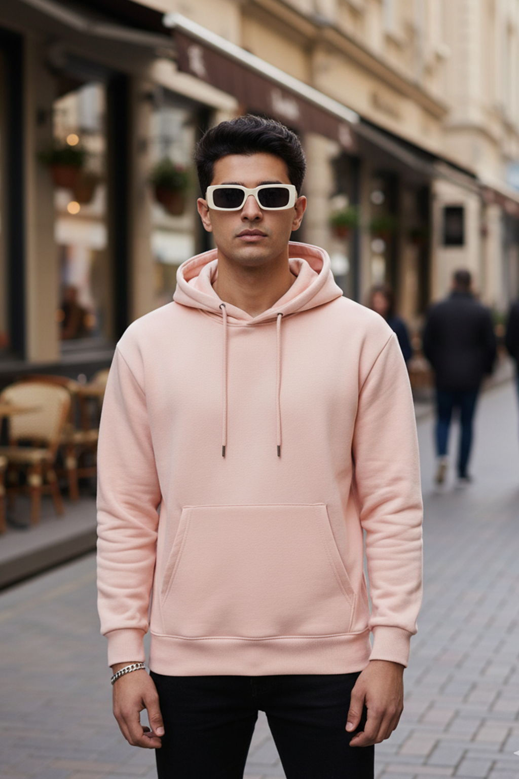 Felpa con Cappuccio | Sofia – Rosa Cipria