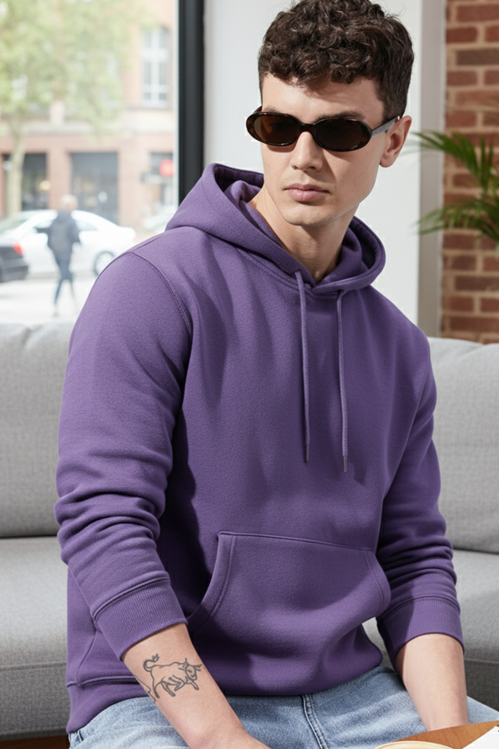 Felpa con Cappuccio | Matteo – Violetto